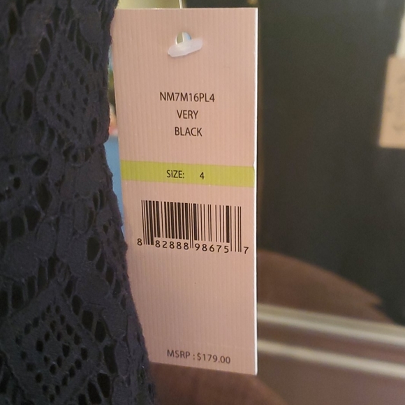 Nwt Nanette lepore black lace overlay dress size 4 - Picture 4 of 6